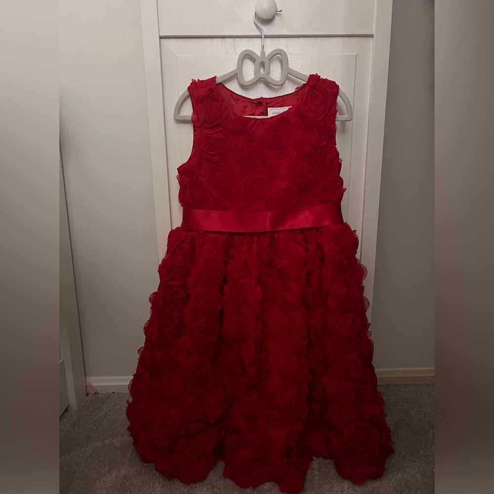 Gymboree rosette dress “Special Occasion Collection” size 8, red.
